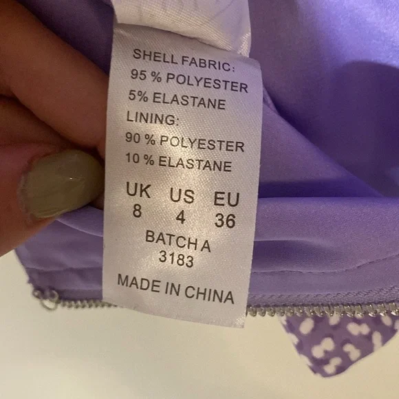 Oh Polly Purple and White Satin Bardot Corset Top Off the shoulder size 4 - Picture 9 of 9